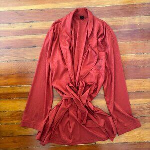 Savage X Fenty Intimates Orange Rust Snakeskin Kimono Robe